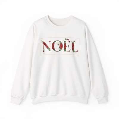 Noël Floral Typography Sweatshirt | Christmas Noel Holiday Crewneck