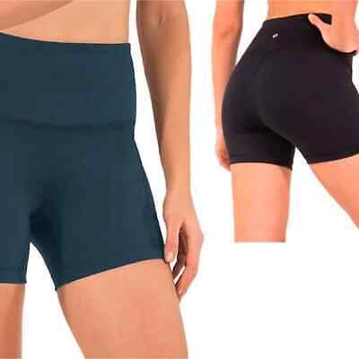 Yogalicious Lux 2 Pack High Rise Elastic Free waistband 5'' inseam shorts Size XL