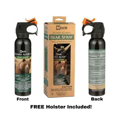 Mace Guard Alaska Bear Spray Deterrent (9 oz) & FREE Nylon Canister Holster EPA 