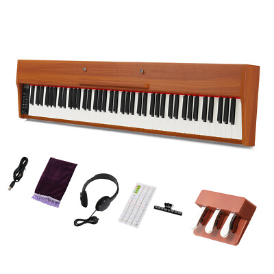 88 Keys Semi-Weighted Digital Piano Electronic Keyboard,Stand,3 Pedals,Headphone