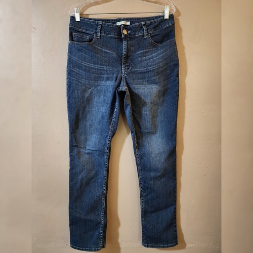 Size 12p Petite Blue Curvy Fit Mid Rise