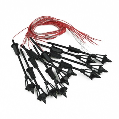 Patio Modell Straßenlaternen Zubehör 10pcs Zug 3V Dekoration Eisenbahn