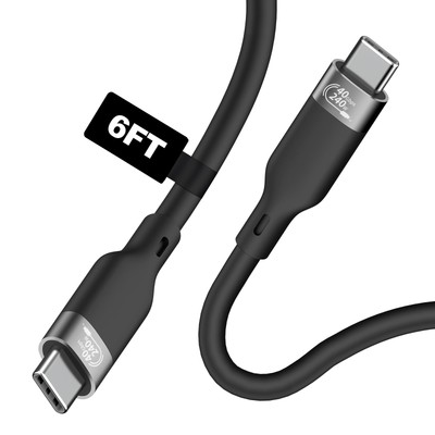Thunderbolt 4 Cable 6FT USB C Cable with 240W PD3.1 Charging 40Gbps Data Tran...