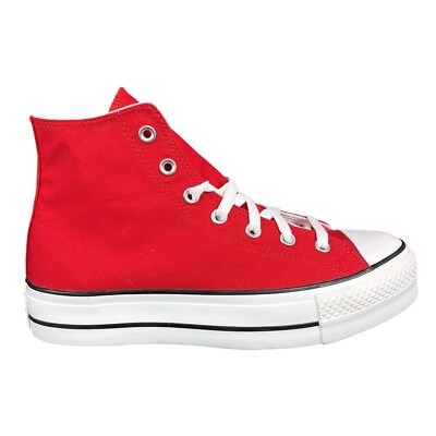 Converse by You Custom Chuck Taylor All Star Lift Hi (Women's 9.5) Red White