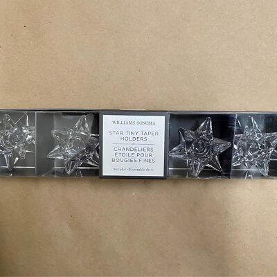 NEW Williams-Sonoma Star Tiny Taper Holders- Set of 4