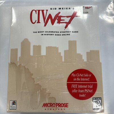 Sid Meier's CIVNET (PC, 1995) Sealed! Big Box! New!!