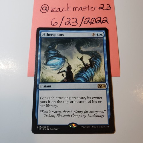 Ætherspouts 1x FOIL MTG M15 Core Set Rare MINT Aetherspouts blue instant Ætherspouts 1x FOIL MTG M15 Core Set Rare MINT Aetherspouts blue instant