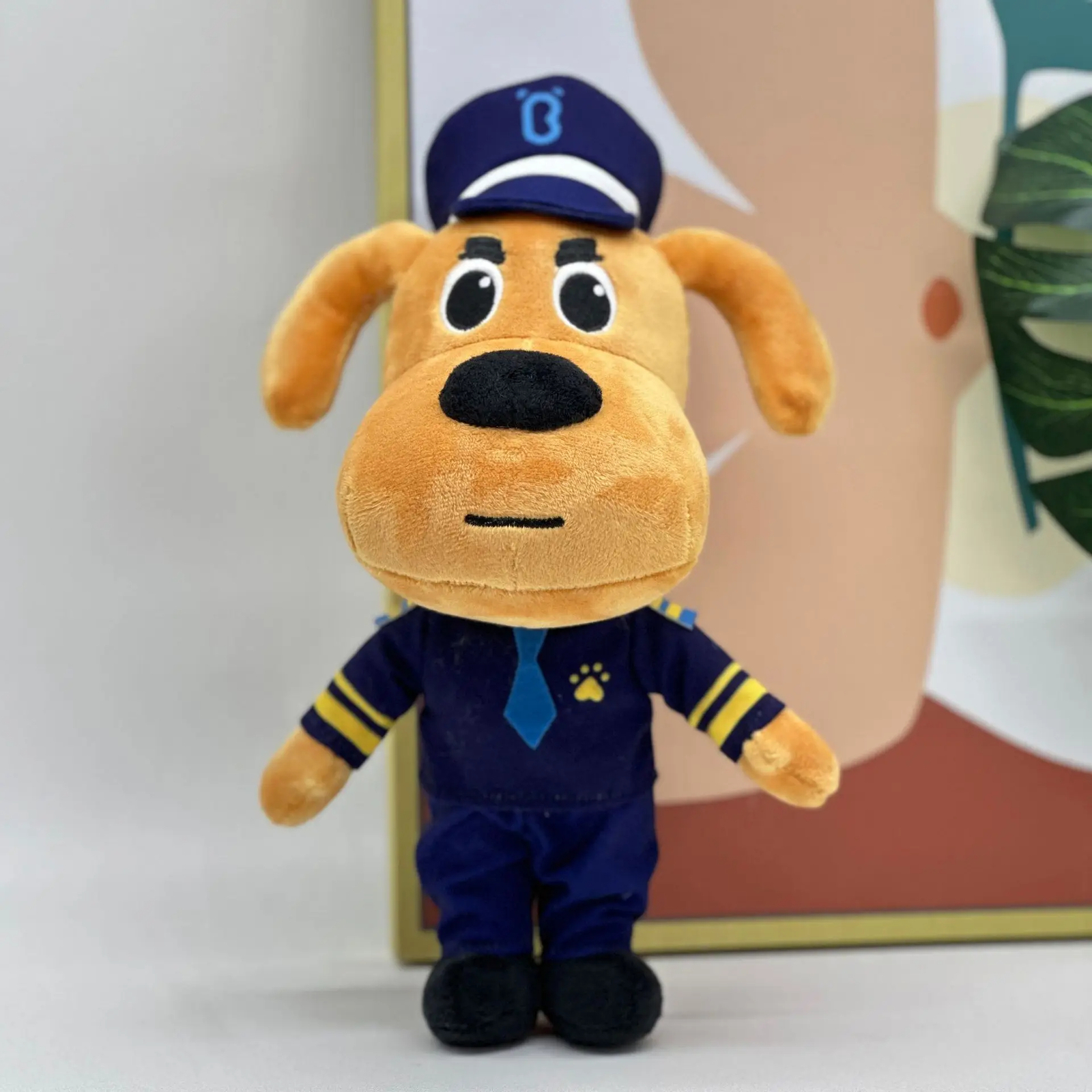Cartoon Sheriff Dog Plush Toy Animation Sheriff Labrador Stuffed Doll Kid Gifts