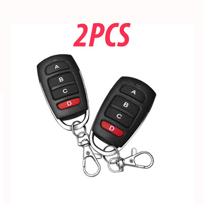 1-2 Universal Garage Door Remotes 433mhz Electric Cloning Control Key Fob Opener