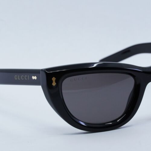 Pre-owned Gucci Gg1521s 001 Black/grey 51-20-140 Sunglasses Authentic In Gray