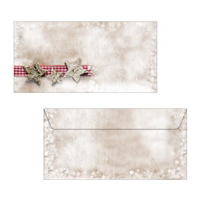 SIGEL DU049 Christmas envelopes ''Winter Chalet'', DL, without window, 90 gsm, 25 