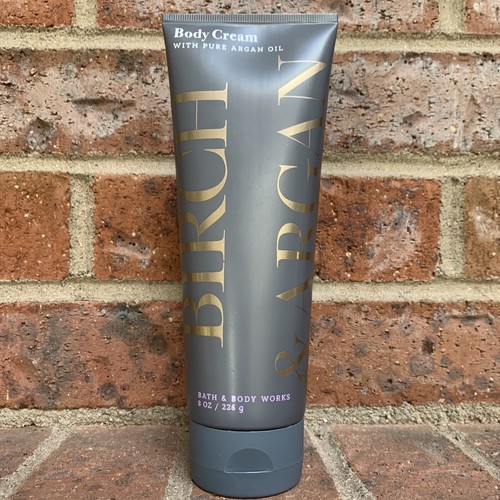 New Bath & Body Works BIRCH & ARGAN Body Cream 8 oz RARE -DISCONTINUED