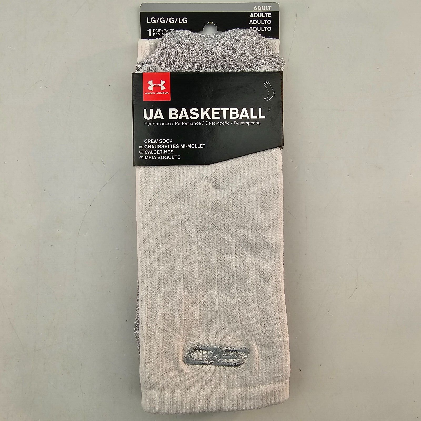 Mens Large White Grey