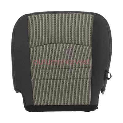 For 2009-2012 Dodge Ram 1500 2500 3500 Driver Passenger Cloth Seat Cover Gray