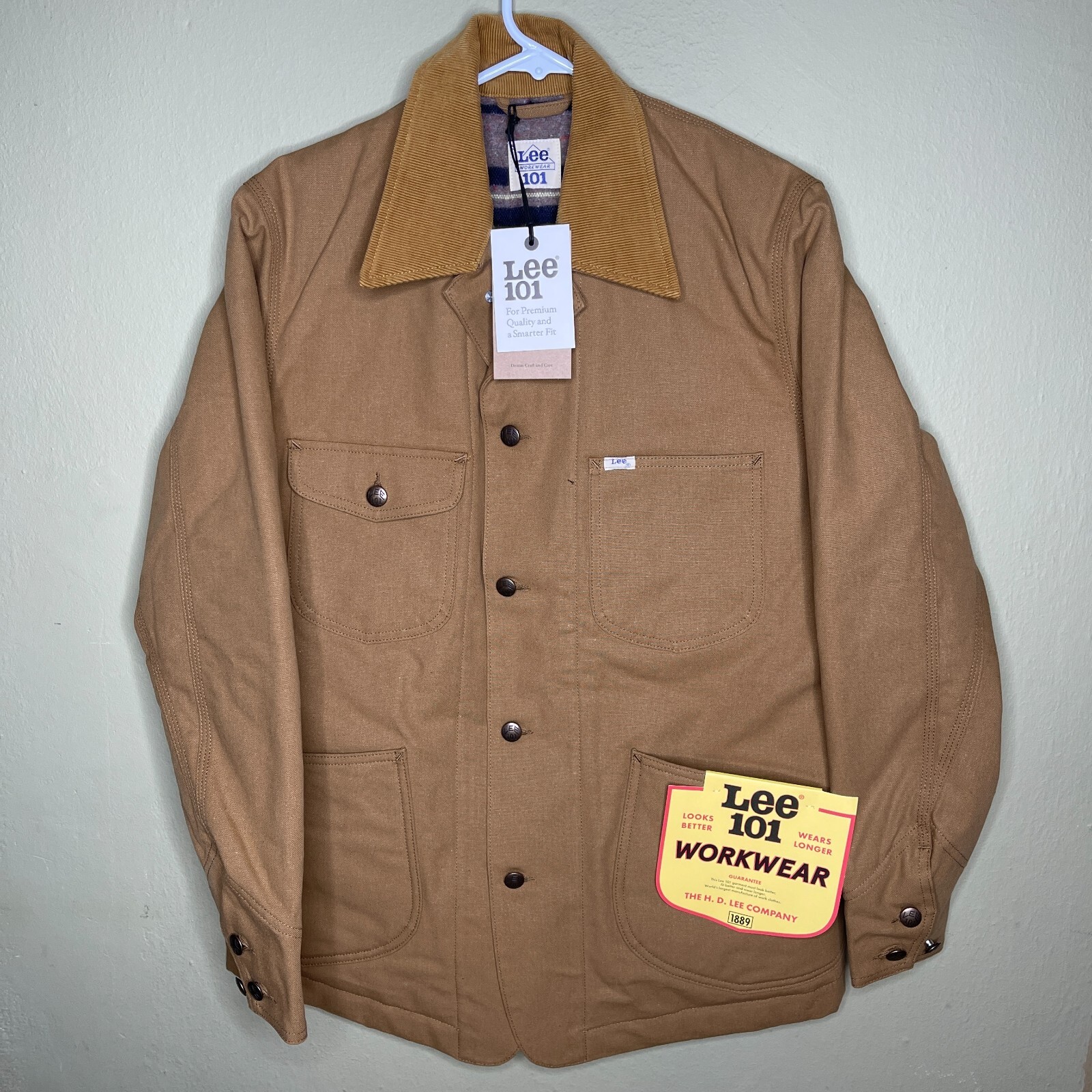 New Lee 101 70's Workwear Lined Loco Jacket Dry Men's Size New Lee 101 70's Workwear Lined Loco Jacket Dry Men's Size