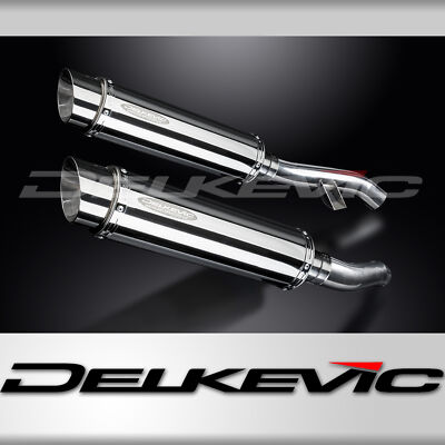 Yamaha FJR1300 06-24 Delkevic Slip On 14'' Stainless Round Muffler Exhaust Kit