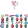 Axolotl Birthday Party Decorations,36Pcs Axolotl Cupcake Toppers,Cartoon Reptile Animal Theme Cake Decor Picks,for Baby Shower,Gender Reveal,Girls Boys Happy Birthday Party Decorations Supplies