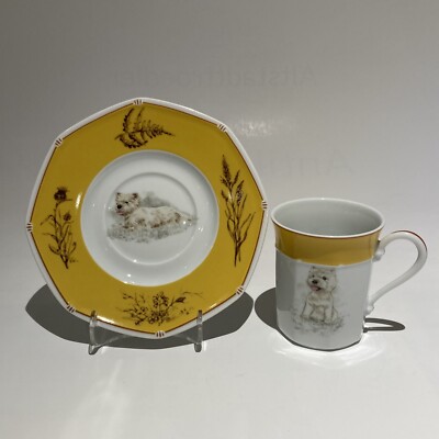 HERMES Tasse und Untertasse West Highland White Terrier