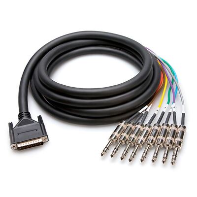 Hosa DTP-805 15-Foot Balanced Snake DB25 to 1/4'' TRS 8-Channel DTP805 Studio