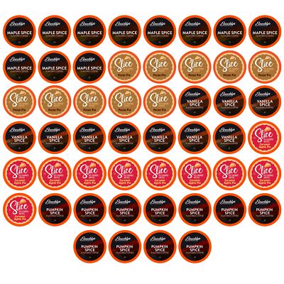 Two Rivers Coffee Autumn Flavored Coffee Pods Variety Sampler , 52 Count