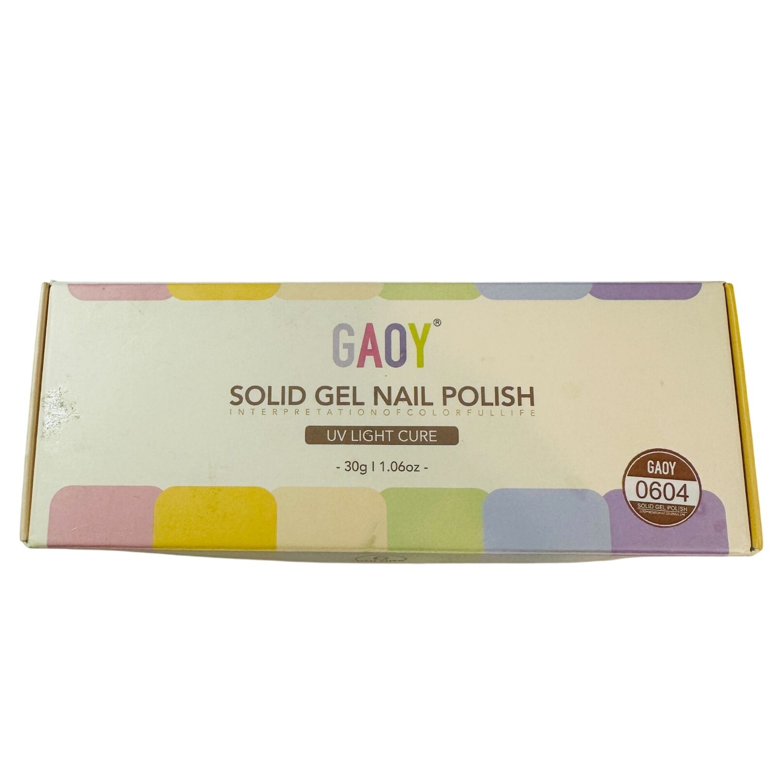 Gaoy Solid Gel Nail Polish UV Light Cure 11.06 Oz Beige Shade 0604 Long-Lasting