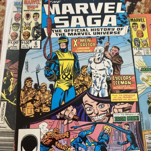 ::Marvel Saga Lot Of 15 Official History Of Marvel Universe Mar 1986 Comic Books @