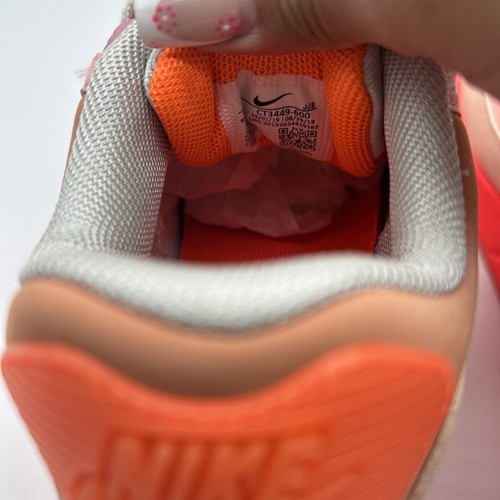 Pre-owned Nike Air Max 90 Bright Crimson Platinum Ct3449-600 Women's Size 8 No Lid In Silver