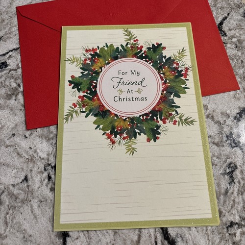 Merry Christmas For My Friend Kind Of Friendship 5.5”x8” Hallmark Greeting Card