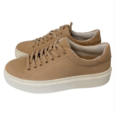 ABEO Women's Jumpstreet Sneaker 1.5  Platform In Sand Canvas Metatarsal Size 7 M