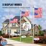 VEVOR 20FT Sectional Flag Pole Kit, Heavy Duty Aluminum Alloy in Ground Flag Poles for Outside, 3 Display Modes Flagpole with 3x5 American Flag, Professional Accessories, Silver
