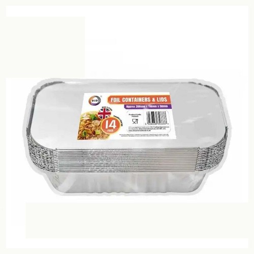 DID Foil Food Containers & Lids 14 Pack