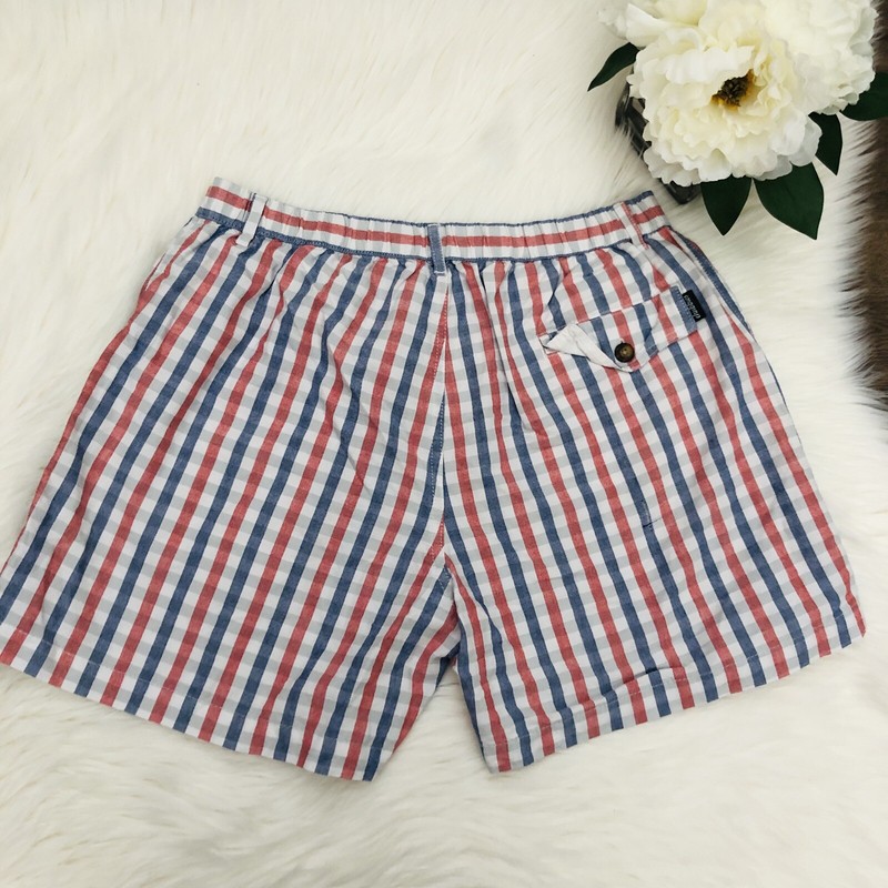 Chubbies Mens Sz L Plaid Seersucker Chino Shorts Red Blue Gingham NWOT