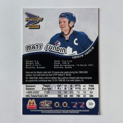 2000 Prism McDonalds #33 Mats Sundin Prism Blue
