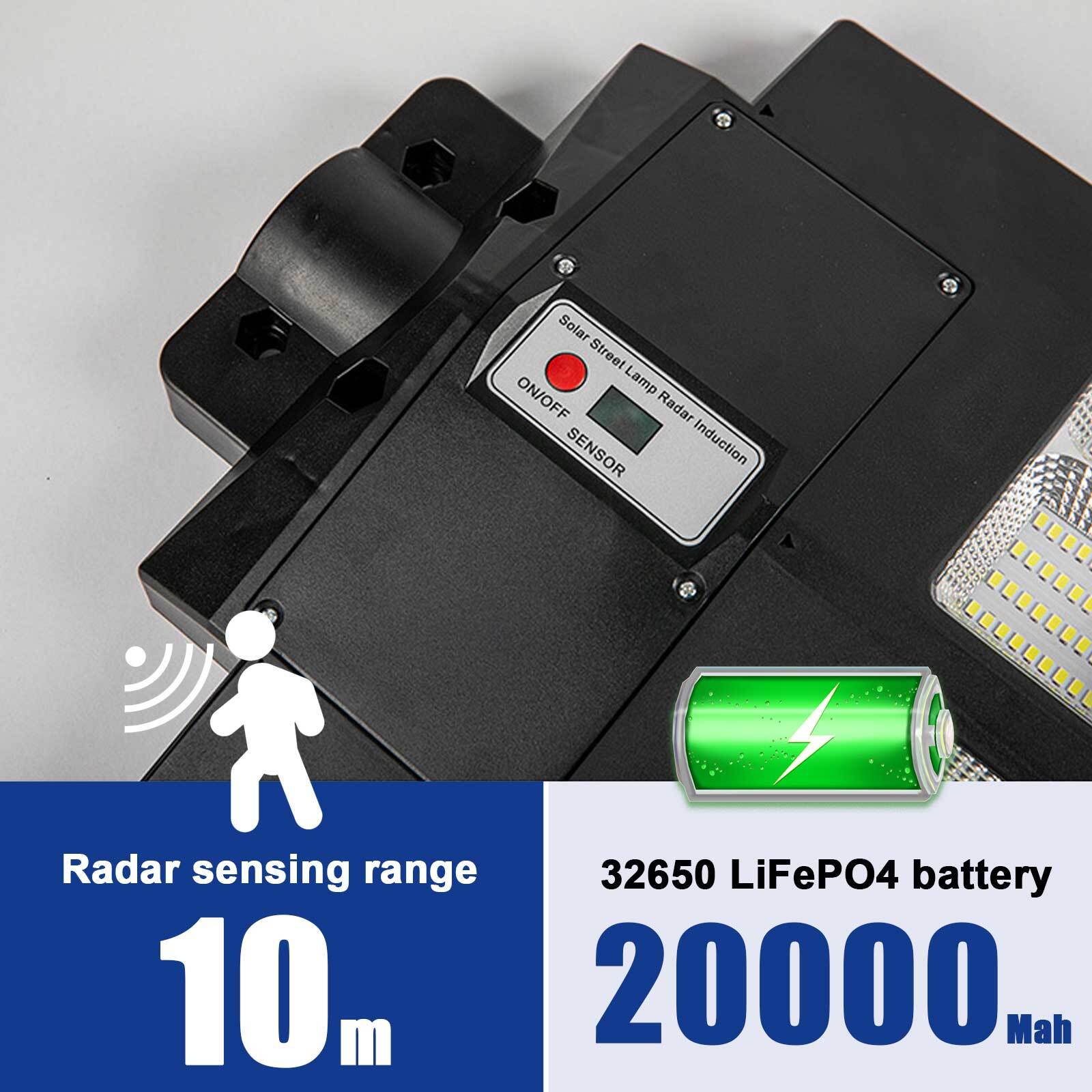 1000W Commercial Solar Street Light Flood Lamp LED Area Dusk To Dawn Wall Lamp