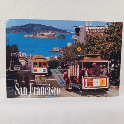 Vintage California San Francisco Cable Cars Photograph Print Postcard Ken Glaser