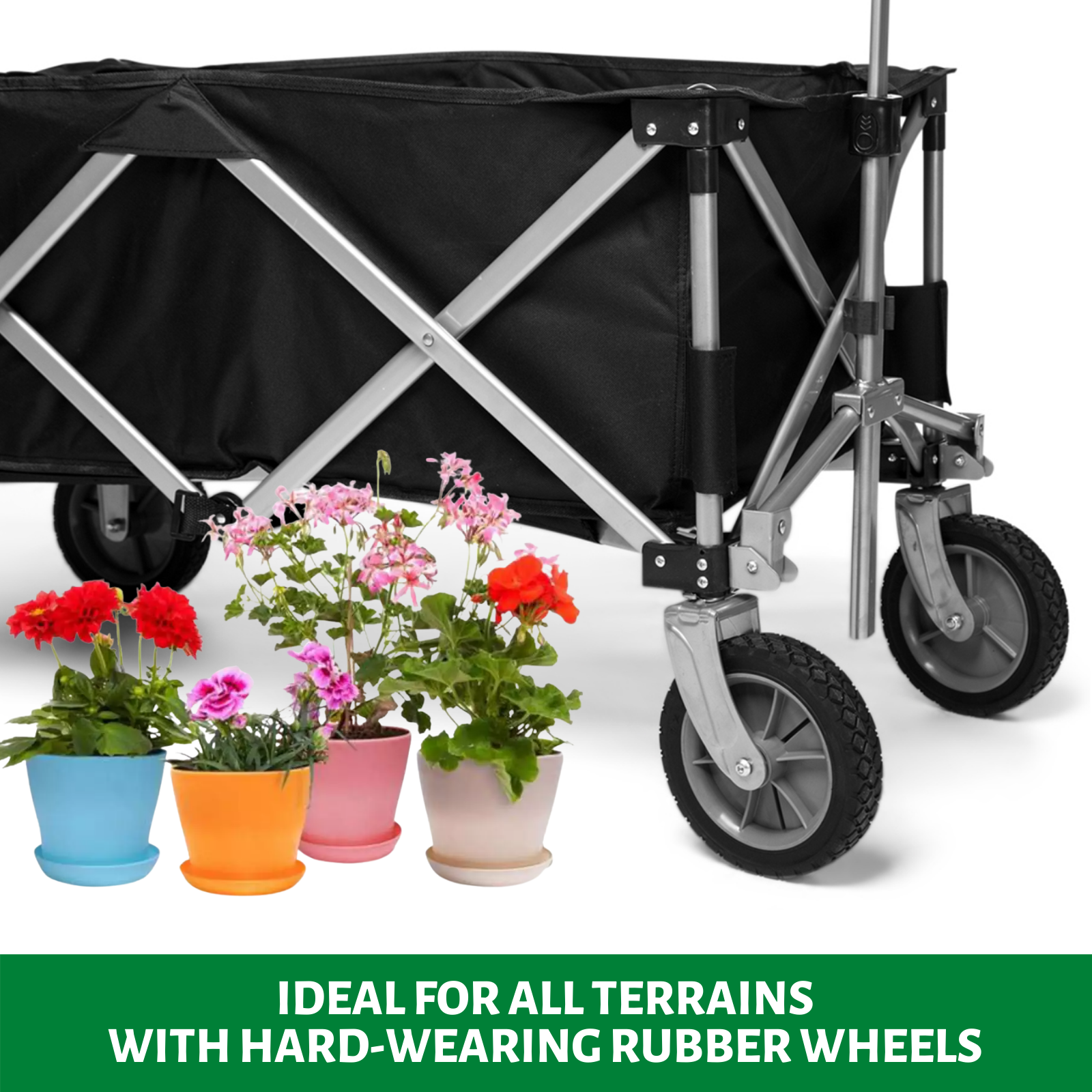 Folding Camp Trolley Buggy Pull Wagon Camping Cart Outdoor ...