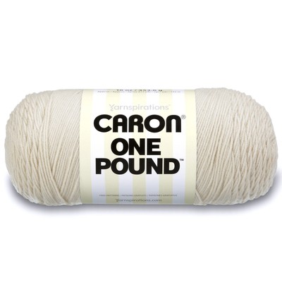 Pound Solids Yarn - (4) Medium Worsted Gauge 100% Acrylic - 6 oz - Off White ...