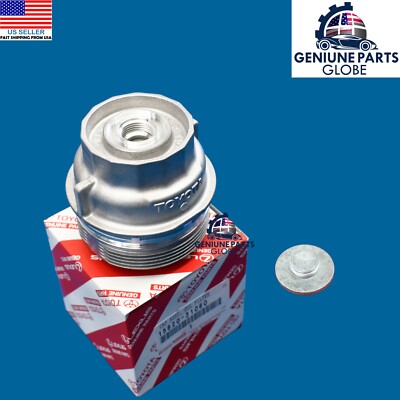 NEW TOYOTA GENUINE 3.5L OIL FILTER HOUSING CAP & PLUG 15620-31060 & 15643-31050