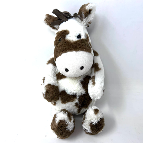 Jellycat Bashful Pinto Pony Horse White Brown Spotted Stuffed Animal 12