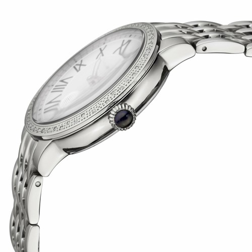 Pre-owned Gevril Gv2 By  Women's 9100 Astor Diamond Limited Edition Stainless Steel Watch