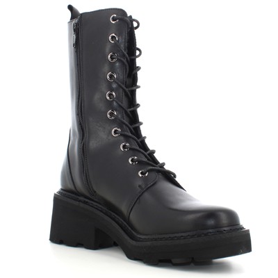 Pre-owned Cult A24us Women's Ankle Boots With Heel Clw333900 Grace 3339 Mid W Leather In Black