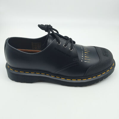 Pre-owned Dr. Martens 2024 Nine Inch Nails 1461 Backhand Leather Boots Mens Eu38 Us 6 Uk 5 In Black
