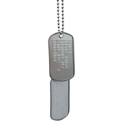 RAIDEN Military U.S DOG TAGS Necklace Cosplay Pendant Gaming Collector Inspired