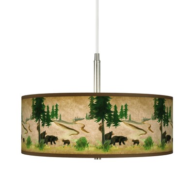 Bear Lodge Giclee Pendant Chandelier