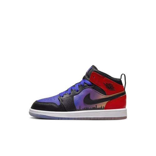 

[DX4378-400] Дошкольные кроссовки Air Jordan Retro 1 Mid SS (PS), Concord/university red/psychic purple/black