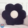 Kcvvcr Flower Pillow, Cute Daisy Decorative Pillow for Bed, Soft Home Decor Floor Seating Cushion (Black, 14.9 Inches)