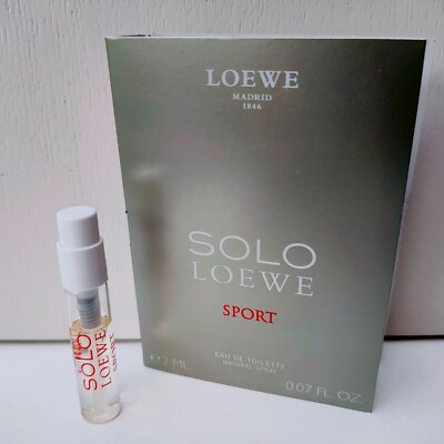 LOEWE Solo Loewe Sport Eau de Toilette mini Spray Cologne Sample, 2ml, Brand NEW