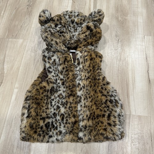 US 三軒茶屋 Fake Fur Leopard Zip Up Vest 38 US 三軒茶屋 Fake Fur Leopard Zip Up Vest