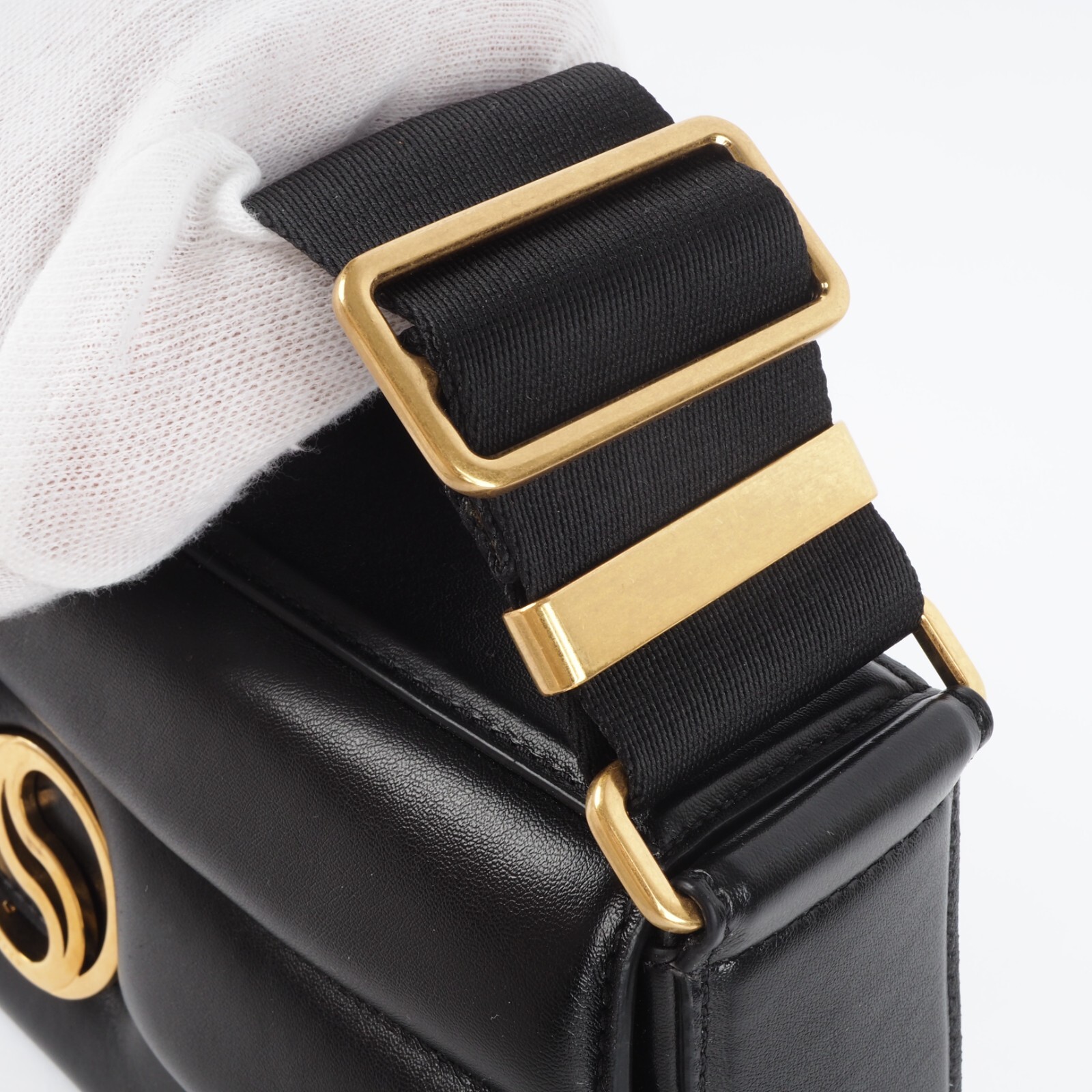 【Stella McCartney】 S-Wave fauxレザーショルダーバッグ Women Black S-Wave Shoulder Bag | Stella McCartney US