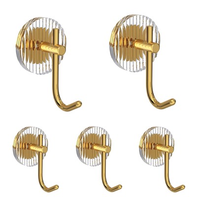 Adhesive Wall Hook 5 Pcs Wall Hangers Kitchen Bathroom Towel Coat Hat Hanger